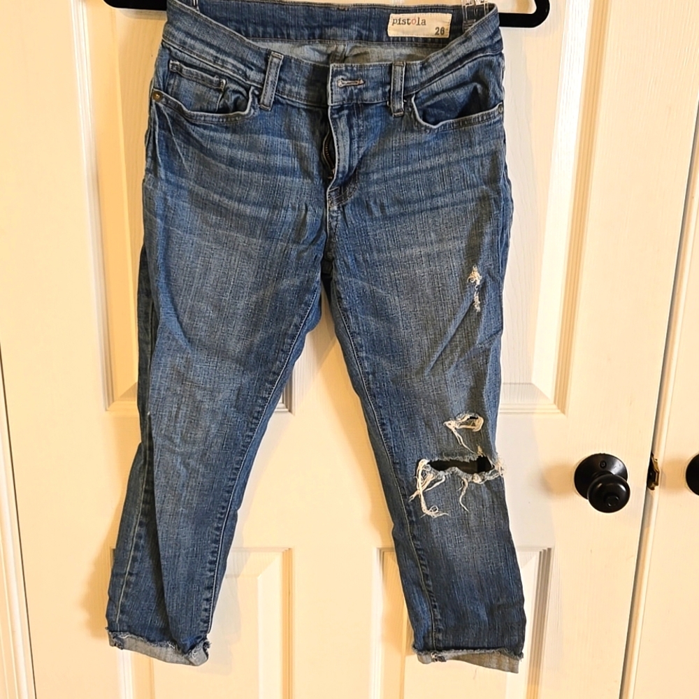 Pistols straight leg distressed jeans